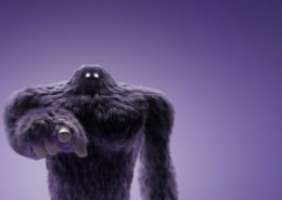 Monster-Pointing-Purple-background