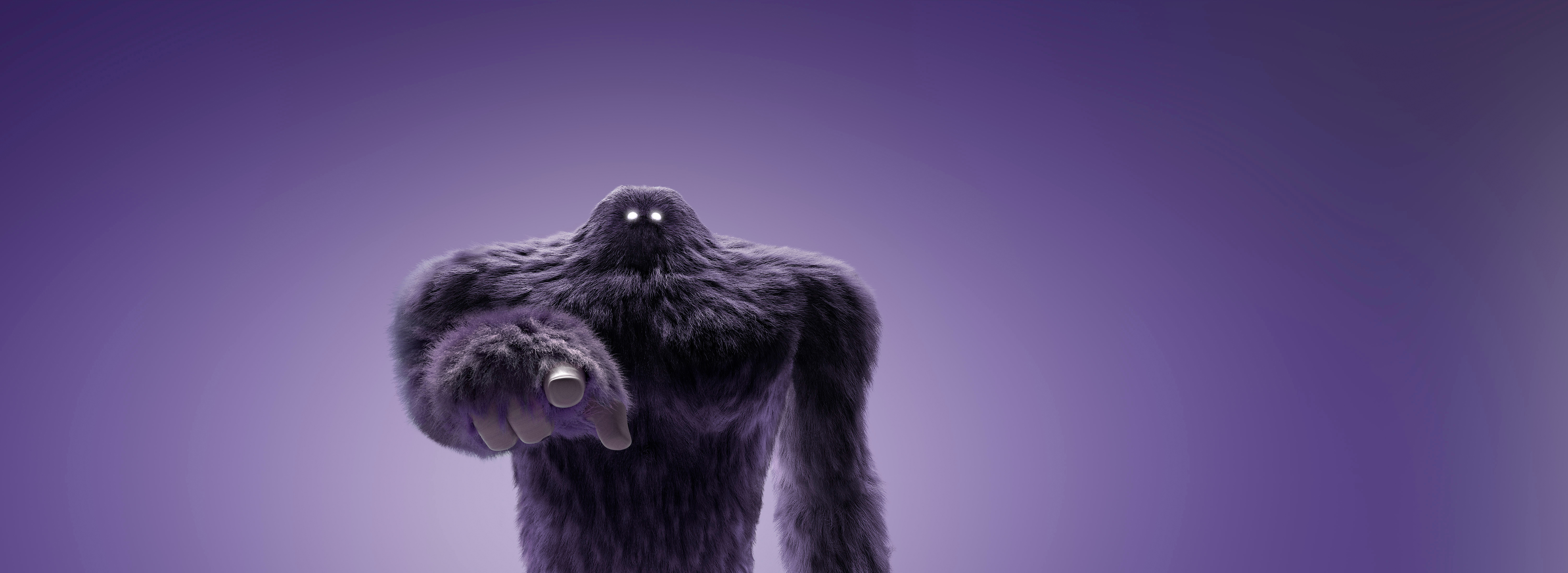 Monster-Pointing-Purple-background